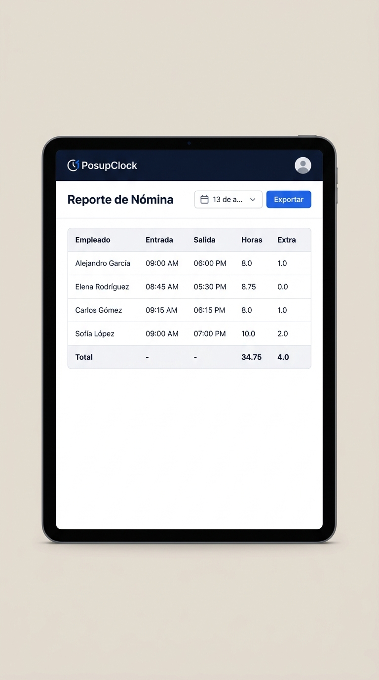 Lohnfertige Berichte — PosupClock
